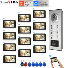 Landate Smartyiba Tuya Smart Video Intercom nell'appartamento Video Interphone Camera per campanelli da 7 "Video WiFi per la sicurezza domestica