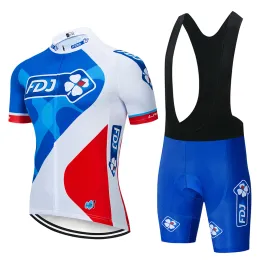 Conjuntos de bicicleta de montanha Man Cycling Maillot Men's Sets Bicycles Sportswear Mtb Bicycle Clothing Jersey Equipment Shorts Clothes Team FDJ