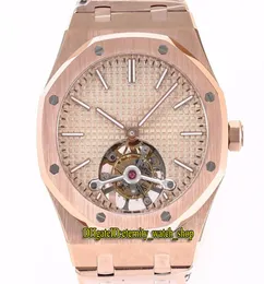 R8 Top Version Royal Series 26515OR Tourbillon Cal2924 Mechanical Mens Mens Watch 18K Case Case Band Designer 1042552