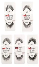 Red Cherry False Eyelashes Natural Long Eye Lashes Extension Makeup Professional Faux Eyelash Winged Fake Lashes Wispies Hand Made6875995