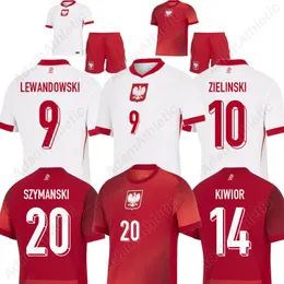 Polska Lewandowski Soccer Jerseys 2024 Zielinski Bednarek Szymanski Polska fotbollsskjortor Kiwior Zalewski Piatek Moder Jersey 24 25