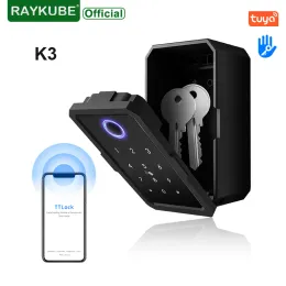 Raykube Ttlock Tuya Güvenlik Kutuları Kilite Şifre Akıllı parmak izi Dijital Cerradura Inteligente Tuya Elektronik Taşınabilir Kilit Kutuları