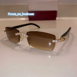 ECED Out Randless Sonnenbrille Detroit Style Black Buffs mit einer Hip -Hop -Brille für Rapper Luxus personalisiert.