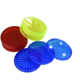 91mm colorful plastic herb grinder 3 Layers for smoking pipe tobacco spice tool accessories Crusher Miller with 6 color grinders