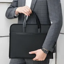 Briefcases Casual Men's Multi-layer Briefcase A4 Office Oxford Document Case For Laptop Large Capacity Business Bag Male Conference Handbag