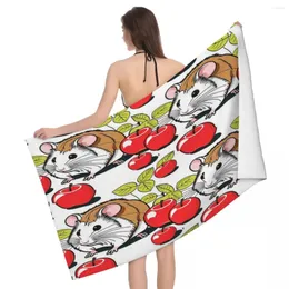 Towel Apple Hamster 80x130cm Bath Brightly Printed Suitable For School Holiday Gift