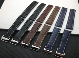 Luxury Genuine Leather Watch Band WatchBand para Strap for Navitimer World Avenger/Navitimer Belt 22mm 24mm6678683