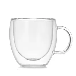 Doppelwandglas Becher resistente Tee Bier Tasse Milch Zitronensaft Tasse Getränk Geschirr Liebhaber Kaffeetassen Tasse Geschenk Geschenk