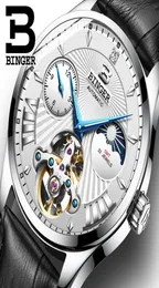 Svizzera orologio meccanico Binger Business Men Watches Skeleton Orologio Automatico Orologio Impossibile Relogio Masculino5617718