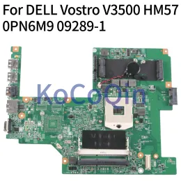 Moderkort Kocoqin Laptop Motherboard för Dell Vostro 3500 V3500 Mainboard CN0PN6M9 0PN6M9 092891 HM57