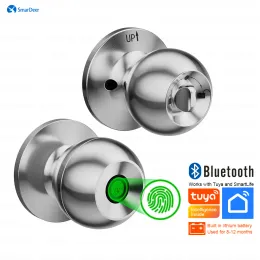 Lock Smardeer Fingerprint Lock para Tuya Smart Lock com Bluetooth Door Lockless Sem entrada de chave com impressão digital e aplicativo Tuya