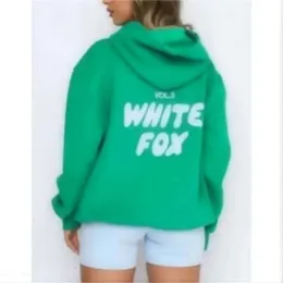 White Foxx Hoodie Weomen XXL Conjunto Mulheres Duas peças Conjunto de Spring Autumn Inverno Novo Hoodie Conjunto de capuz esportivo de mangas longas de mangas longas White Foxx Hoodie 668