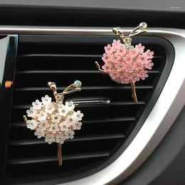 Car Fragrance Perfume Clip Diffuser Ballet Girl Air Freshener Auto Vent Scent Parfum Diffuseur Voiture Purifier