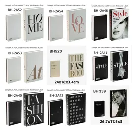 6PCSLOT Luxury Simulation Books for Home Decoration Decorative Book Coffee Table El Bedroom Shooting Props 240328