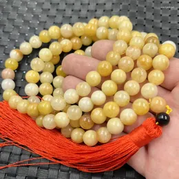 Strand Optimized Huanglong Ball Quartz Rock Jade 108 Multi-Circle Beads Bracelet