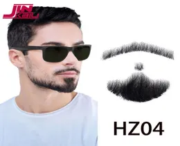 Jinkaili 100 ٪ Human Hish Man's Lace Beard Haintetic Hair Extension Men Cosplay Hair Fake Hair 210216475862