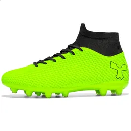 Football Boots Hightop Professional Field Kids AntiSlip Soccer Cleats For Men Long Spike Adults Grass Sports Sneaker 240323