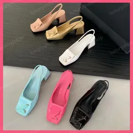 Slingback Sandal Classics Fashion High Heel Women Slippers Sandal Designer Slides Shoes Heels Sandals Bottle Bottry Shoe Alphabet Lady Sandal Leather