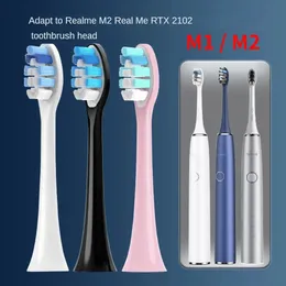 12個の歯ブラシの交換ヘッドフィットリアルM2 / M1 REALME RTX2102 RMH2012歯ブラシヘッドホワイトブラックピンクブリッジ240403