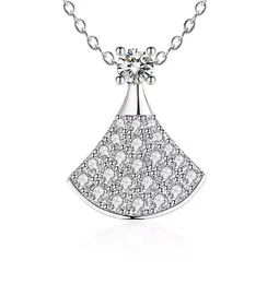 925 srebrny srebrny 0,62 ct prawdziwy okrągły krój wisidanta w zawieszki moissanite Naszyjnik dla kobiet prezenty na przyjęcie ślubne biżuteria ślubna