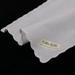 A011: lenços brancos de renda de algodão premium de 12 peças/pacote em branco Hankies para mulheres/damas Presente de casamento LL