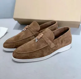 LP Män kvinnor dermis platt klänningskor mocka loafers moccasins par skor lyxiga designers avslappnad slip på lägenheter fabrikskor j6tgm