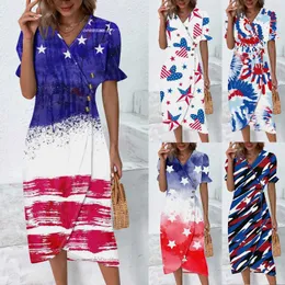 Casual Kleider Strand für Frauen gedruckt elegante Wrap gegen Neck Boho Kleider koreanischer Stil Fließend rund Hawaiian Maxi Vestidos Para Mujer