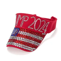 Party Hüte Trump 2024 Diamond Hut gestickt Baseball Cap American Flag Sporter Lieferung Hausgarten Festliche Lieferungen Dhoque