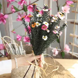 Decorative Flowers PE Small Daisy Artificial Flower Home Decoration Wedding Bouquet For Bride Road Lead Wall Garden Party DIY