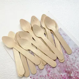 Spoons 50/100/Mini Nature Wooden Home Kitchen Cooking Tool Scooper Salt Seasoning Honey Coffee