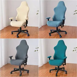 椅子カバーポーラーフリースオフィスカバーストレッチスパンデックスゲーミングアームチェアスリップカル椅子のためのhousse de chaise