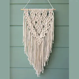 Tapissries 1pc Macrame Woven Tapestry Wall Hanging Boho Chic Geometric Art Decor for Bedroom Living Room Home