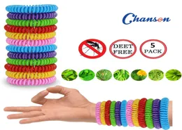 5Pcs Natural Security Telephone Coil EVA Mosquito Repellent Bracelet OENM Waterproof Spiral Wrist Strap Outdoor Indoor Insect Prot5727333