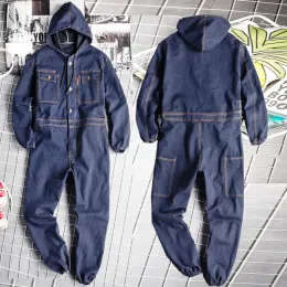 Odzież dżinsowa dżinsowa kombinezon spawalniczy Ubrania robotnicze Auto LiqueMman Workwear Fit 170/175/180/185/190 cm 4xl Ochrona bezpieczeństwa