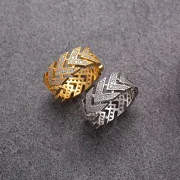 Fashion Style Gold Plated Sterling Sier D/VVS Moissanite Diamond Mens Hip Hop Ring