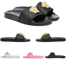 Designer Sandaler Womens Tisters Summer Men Kvinnor Palazzo Beach Slides inomhus Flat Open Toe Leather Lady Classic Sandal Shoes Storlek 35-46