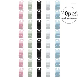 Kleiderbügel 40pcs Mini -Kleiderbügelanschluss Haken Plastik Kaskadierregal Raum