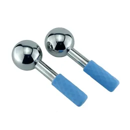 Globe di ghiaccio di bellezza in acciaio inossidabile Face Massager Cryo Massage Tools per il rullo per viso per la cura del viso