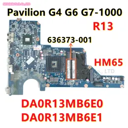 Placa -mãe DA0R13MB6E0 DA0R13MB6E1 PRIMEIRA PARA PAVILION HP G41000 G61000 G71000 R13 LAPTOP MOMINA HM65 DDR3 636373001