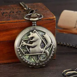 Pocket Watches 8 Typ Fashion Vintage Design Pocket Mechanical Men Hand Wind Skeleton Steampunk FOB für Männer Frauen Geschenk 2020 L240402