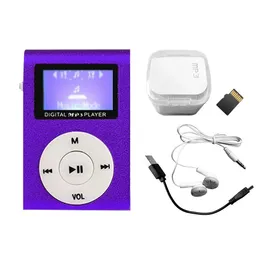 Mp3 mp4 player player mini portátil moda recarregável lcd sn crianças usb 2.0 esportes com clip student music 32gb presente digital dhqnm