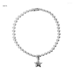 Pendant Necklaces X7YA European American Jewelry Ins Fashion Five-pointed Star Hip-hop Novel Accessories Simple Temperament Necklace