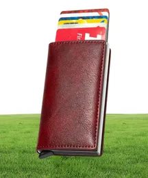 Кошельки 2022 Man Women Smart Wallet держатель визитных карточек алюминиевый металлический кредитный мини -сумка Mine Money Clip2945624