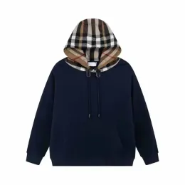 Designer Men's Hoodies Sweatshirts Plaid hooded bery Leggings pullover solid color stitching casual drawstring kangaroo pocket female jacket women