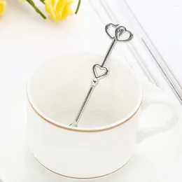 Spoons Heart-shaped Coffee Spoon Bridal Shower Party Favor 8pcs Double Heart Couple Teaspoons Wedding Favors