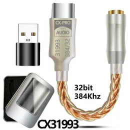 Dönüştürücü ALC5686 CX31993 Tip C ila 3,5mm Kulaklık Amplifikatörü USB DAC HIFI Audio Decoder Amp Adaptör Ses Kartı Android için Dijital Kod Çözücü