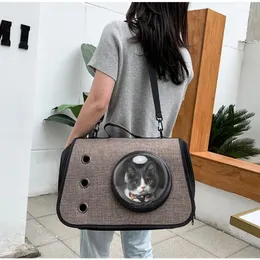 Cat Carriers Space Dog Pet Messenger Bag Light Weight Transparent Bubble Cover Comfortable Folding Portable Handbag