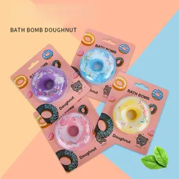 1pc Creative Donut Bath Salt Ball Explosion Bath Balls Effervescent Bubble Bomb Bath Body Shower Balls Gift For Adults Kids