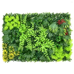 Fiori decorativi decorazioni per piante artificiali Decorazioni da parete riutilizzabile con scenario di sfondo in plastica giardino finto verde a sospensione