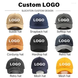 Ball Caps SLECKTON Fashion DIY Custom Letter Embroidery Hats Baseball Cap For Women And Men Cotton Design LOGO Brand Unisex Wholesale